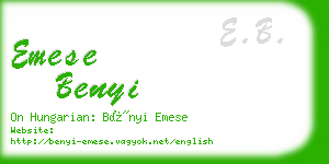 emese benyi business card